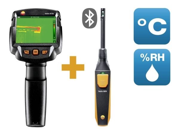testo 872s Baudiagnose-Set Värmekamera -30 till +650 °C 240 x 180 Pixel 9 Hz
