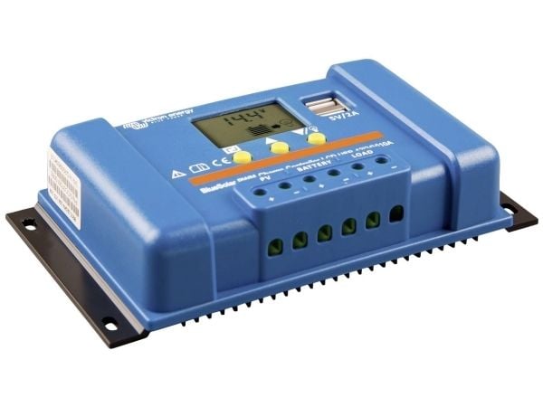 Victron Energy Blue-Solar PWM-LCD&USB Solcelle-opladningsregulator PWM 12 V, 24 V 10 A