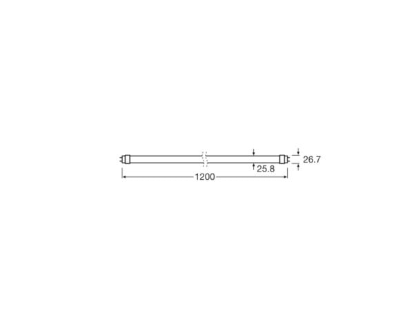 LEDVANCE LED-putki T8 Superior UO 1200mm 2340lm 14W/830 (36W) 230V+EM