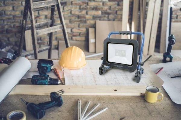 Ansmann FL4500AC, 50 W, LED, IP65, Svart, Blå, Flood work light