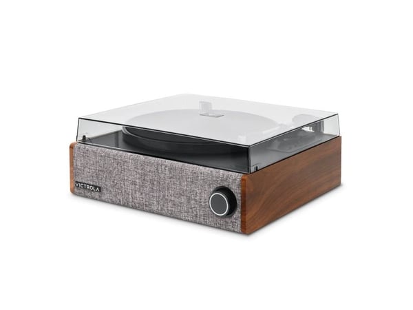 Victrola Eastwood LP, Beltedrevet platespiller, Grå, Valnøtt, MDF, Plast, 33 1/3,45,78 RPM, 33 1/3,45,78 RPM, 352 mm