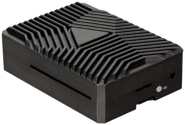 Raspberry Pi RB-ALUCASEP5-09, etui, Raspberry Pi 5, Raspberry Pi, svart, støpt aluminium, 91 mm