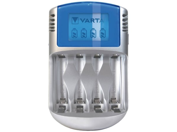 Varta LCD Charger - 2-4 t batterilader - (for 4xAA/AAA) + AC-strømadapter + bilstrømadapter - 4 x batterier lader - 1400 mA