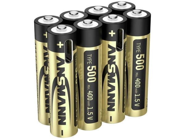 Ansmann 1311-0031 AAA uppladdningsbart batteri litium 400 mAh 1,2 V 8 st