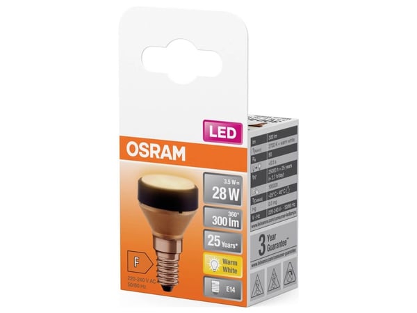 OSRAM 4099854356773 LED (RGB)-lampa EEK F (A - G) E14 3,5 W = 28 W Varmhvid (Ø x L) 35 mm x 54 mm 1 stk