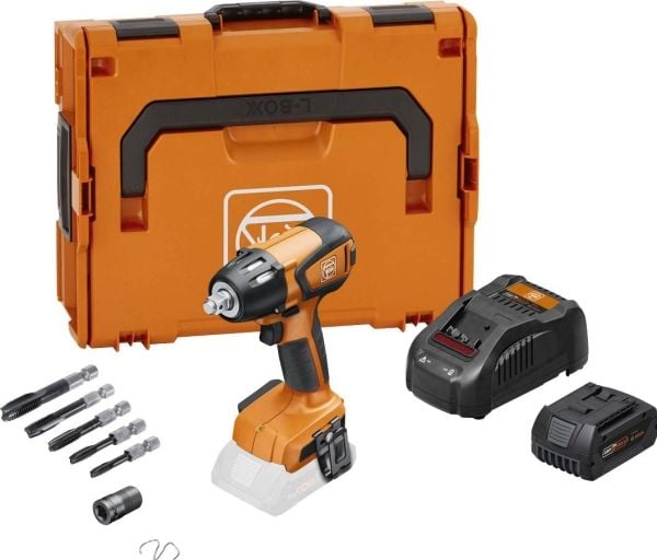 Batteridrevet slagtrekker 1/2", 18 V, 290 Nm, ASCD 18-300 W2 AS, Fein [71151064000] 5,0 Ah, inkl. gjengebits og adapter