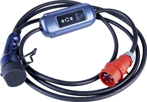 Akyga AK-EC-22 CEE elbillader 5pin Type2 LCD 3-fase 32A 22kW 5m