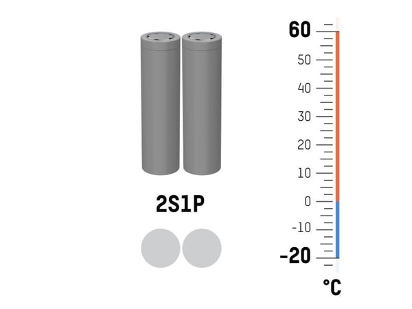 Ansmann 2S1P batteripaket Cellantal: 2 Batteristorlek: 18650 Kabel Litium 7,2 V 3500 mAh