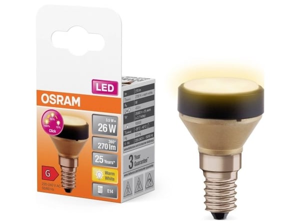 OSRAM 4099854356834 LED (RGB)-lampa EEK G (A - G) E14 3,5 W = 26 W Varmhvid (Ø x L) 35 mm x 54 mm 1 stk