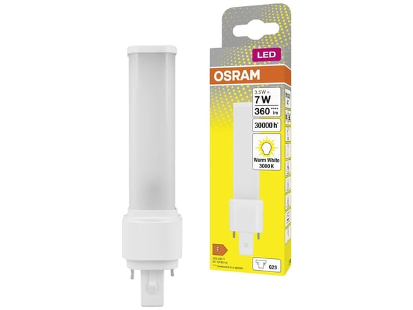 OSRAM DULUX S7 EM & AC MAINS - LED-lyspære - mattslipt finish - G23 - 3.5 W (ekvivalent 7 W) - klasse F - varmt hvitt lys - 3000 K