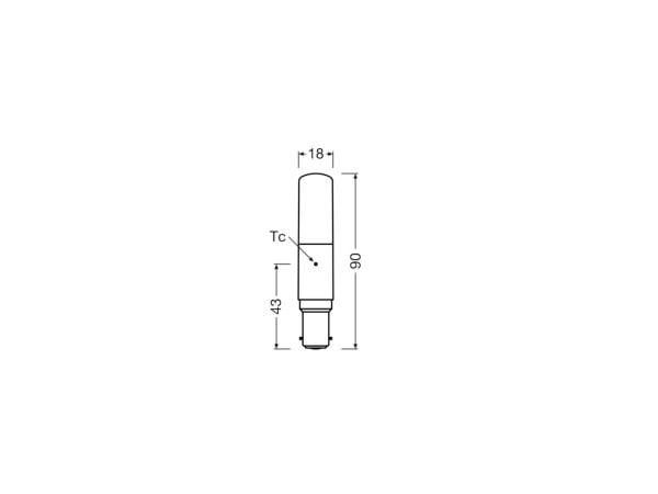 OSRAM LED SLIM - LED-lyspære - klar finish - B15d - 8 W (ekvivalent 75 W) - klasse E - varmt hvitt lys - 2700 K