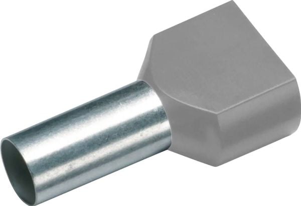 Cimco 187703 Dubbla kabelsko 0,75 mm² Delvis isolerad Grå 100 st.
