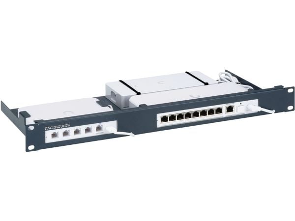 Rackmount.IT RM-UB-T8 - Monteringssett for nettverksenhet - rackmonterbar - metallisk mørkeblå - 1U - 19"