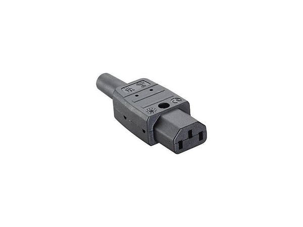 Bachmann - Strøm-konnektor - IEC 60320 C13 - 250 V - 10 A - lajitelma, RAL 9005