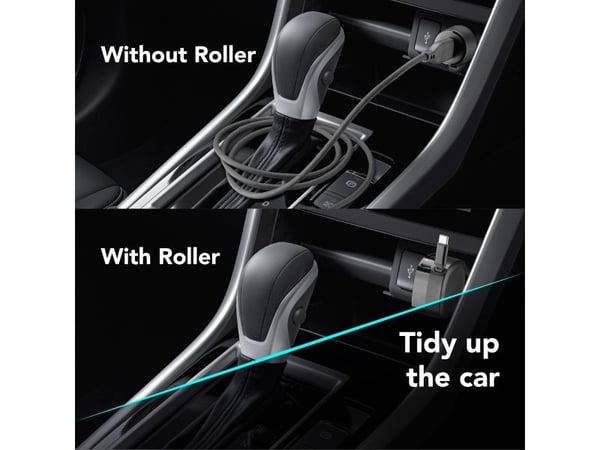 Cellularline Retractable Car Charger, Automatisk, Cigartenner/lighter, 0,7 m, Svart