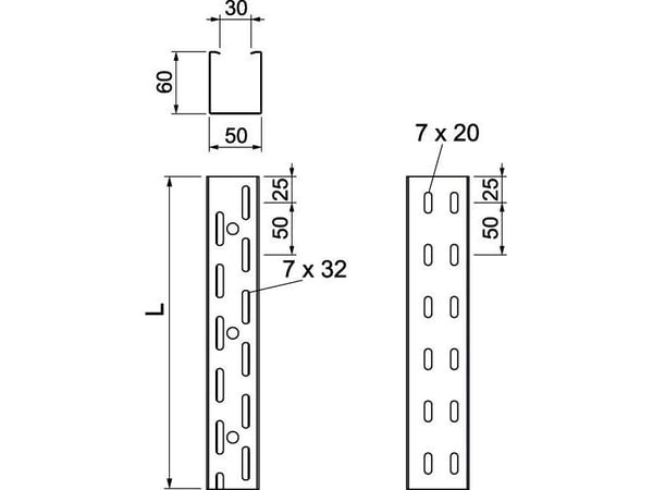OBO 6047600 Kaapelihylly L x L K (6047600)