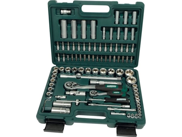 Brüder Mannesmann pipenøkkelsett 6,3 mm (1/4") og 12,5 mm (1/2") 94 stk. 2055-SL (2055-SL)