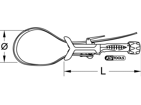 KS TOOLS belterørnøkkel, Ã˜ 160mm (114.0160)