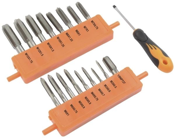 Brüder Mannesmann M53230 Kierretanko 40 osaa M3, M4, M5, M6, M7, M8, M10, M12