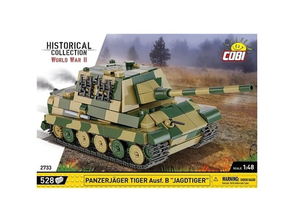 COBI 2733, Tank model, 1:48, Panzerjäger Tiger Ausf.B Jagdtiger, Ei sukupuolirajoitusta, 528 kpl, 8 vuosi/vuosia