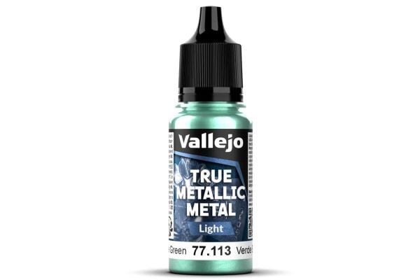 Vallejo 77.113 True Metallic Metal light – billegrønn (18 ml)