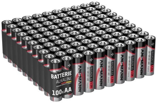 Ansmann Mignon AA LR6 Låda med 100 AA-batterier alkalisk-mangan 1,5 V 100 st