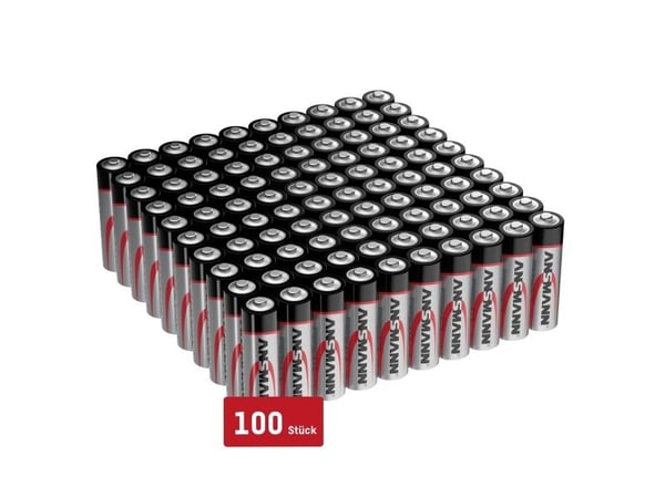 Ansmann Mignon AA LR6 Låda med 100 AA-batterier alkalisk-mangan 1,5 V 100 st
