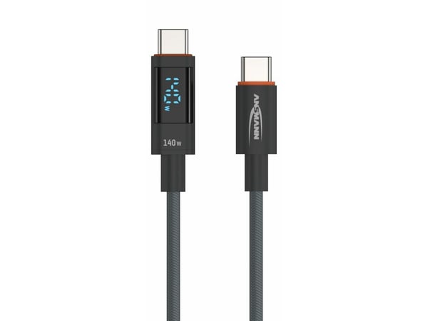 Ansmann 1700-0171, 2 m, USB C, USB C, USB 2.0, 0,48 Gbit/s, Antracit