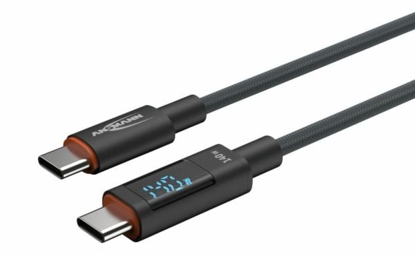 Ansmann 1700-0171, 2 m, USB C, USB C, USB 2.0, 0,48 Gbit/s, Antracit