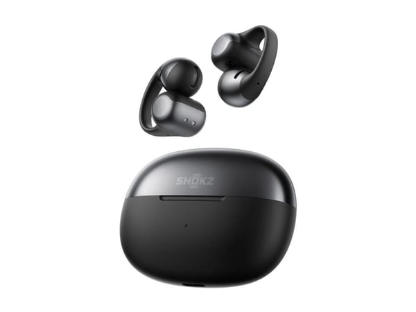 SHOKZ OpenDots ONE - True wireless-hodetelefoner med mikrofon - åpent øre - clip-on - Bluetooth - svart SHOKZ OpenDots ONE - True wireless-hodetelefoner med mikrofon - åpent øre - clip-on - Bluetooth - svart