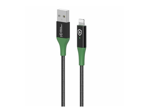 MicroConnect - Lightning-kabel - USB hane till Lightning hane - svart, grön - Smart Charge