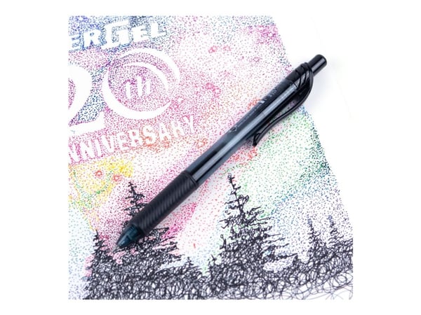 Pentel EnerGel - Rulleballpenn - svart - gelblekk - 0.7 mm - medium - retraktil