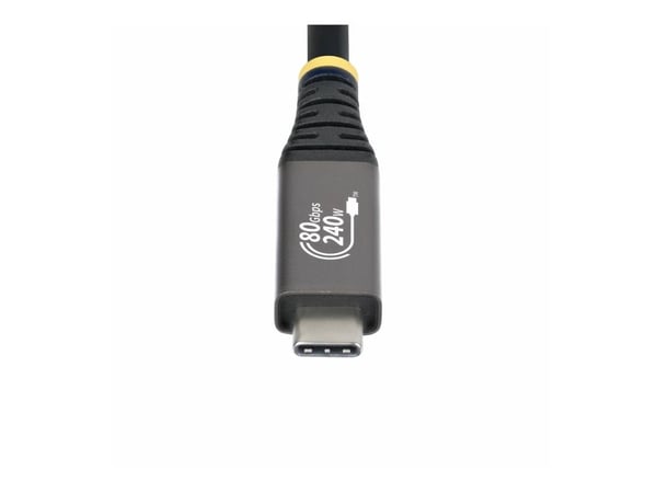 StarTech - USB-kabel - USB-C (hann) til USB-C (hann) - USB4 / Thunderbolt / DisplayPort 2.1 - 1.51 m - 4K 120 Hz støtte, 8K 60Hz støtte, utvidet ef...