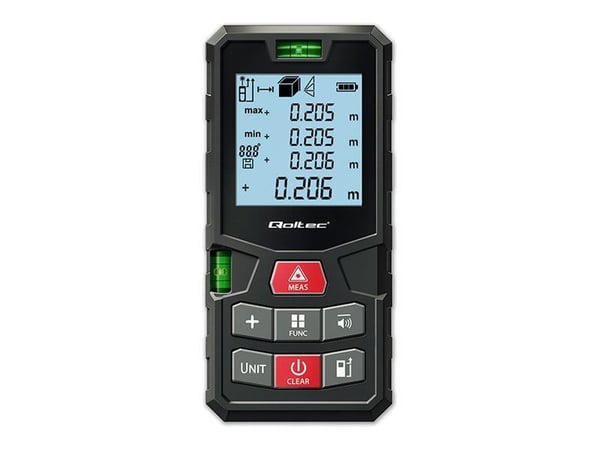 Qoltec Precise - Laseravstandsmåler - 120 m - akrylonitril-butadien-styren (ABS) - svart, rød