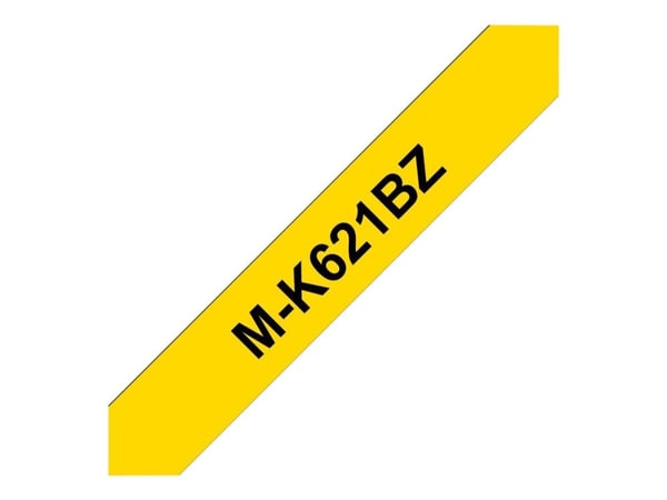 Brother MK621 - Svart på gult - Rull (0,9 cm x 8 m) 1 stk skriverteip - for P-Touch PT-55, PT-65, PT-70, PT-80, PT-90, PT-BB4