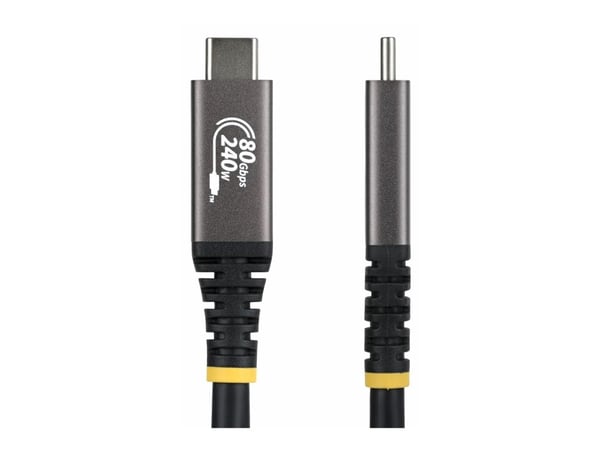 StarTech - USB-kabel - USB-C (hann) til USB-C (hann) - USB4 / Thunderbolt / DisplayPort 2.1 - 1.51 m - 4K 120 Hz støtte, 8K 60Hz støtte, utvidet ef...