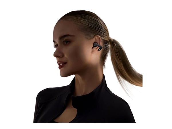 SHOKZ OpenDots ONE - True wireless-hodetelefoner med mikrofon - åpent øre - clip-on - Bluetooth - svart