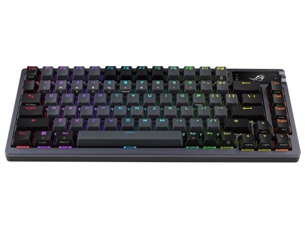 ASUS ROG Azoth - Tastatur - 75%, driftsutskiftbar - med OLED display - backlit - trådløs - USB, 2.4 GHz, Bluetooth 5.1 - QWERTY - USA - tastsvitsj:...