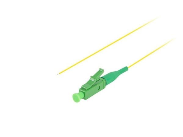 Lanberg - Grisehale - LC/APC-enkeltmodus (hann) - 2 m - 0.9 mm - fiberoptisk - 9 / 125 micron - 0 - 20 db - halogenfri, enkel stripe - gul