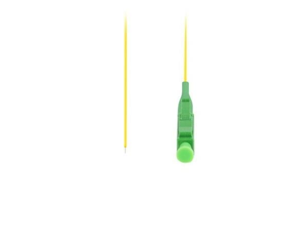 Lanberg - Grisehale - LC/APC-enkeltmodus (hann) - 2 m - 0.9 mm - fiberoptisk - 9 / 125 micron - 0 - 20 db - halogenfri, enkel stripe - gul