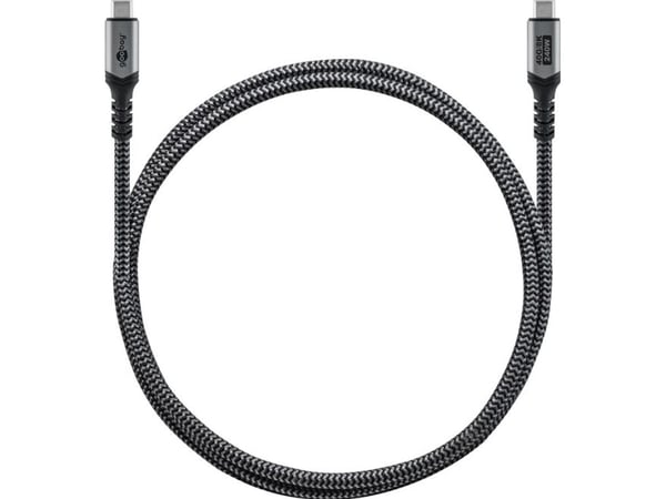 USB-C™-kabel med tekstilkappe, USB4™, 240 W, 40 Gbit/s, Strømforsyning, 1,8 m