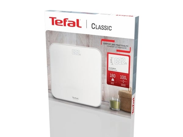 Tefal Classic PP1901V0, Elektronisk personvåg, 180 kg, 100 g, Vit, kg, lb, st, Torg