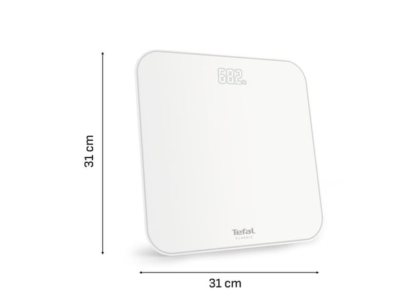 Tefal Classic PP1901V0, Elektronisk personvåg, 180 kg, 100 g, Vit, kg, lb, st, Torg
