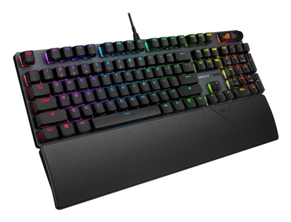ASUS XA14 ROG STRIX SCOPE II X/NXSWV2/US/PBT, Full størrelse (100 og), Koblet med ledninger (ikke trådløs), USB, Mekanisk nøkkelbryter, RGB LED, Svart