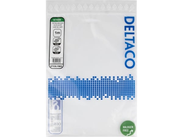DELTACO - Koblingskabel - SC/UPC til SC/APC - 1 m - 1 m - fiberoptisk - dupleks - OS2 - gul