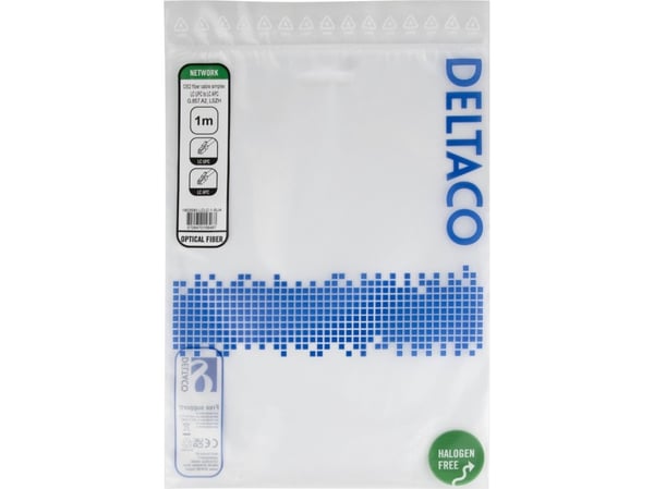 DELTACO - Nettverkskabel - LC/UPC-enkeltmodus (hann) til LC/APC-enkeltmodus (hann) - 1 m - 1 m - fiberoptisk - simpleks - G.657.A2/OS2 - halogenfri...