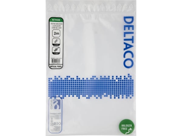 DELTACO - Nettverkskabel - LC/UPC-enkeltmodus (hann) til SC/APC-enkeltmodus (hann) - 2 m - 2 m - fiberoptisk - simpleks - 9 / 125 micron - OS2 - ha...