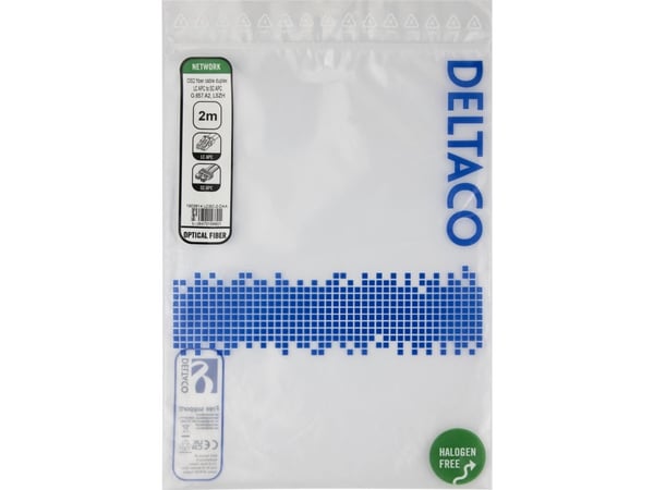 OS2 Fiberkabel, LC - SC, duplex, APC/APC, 2,0 m