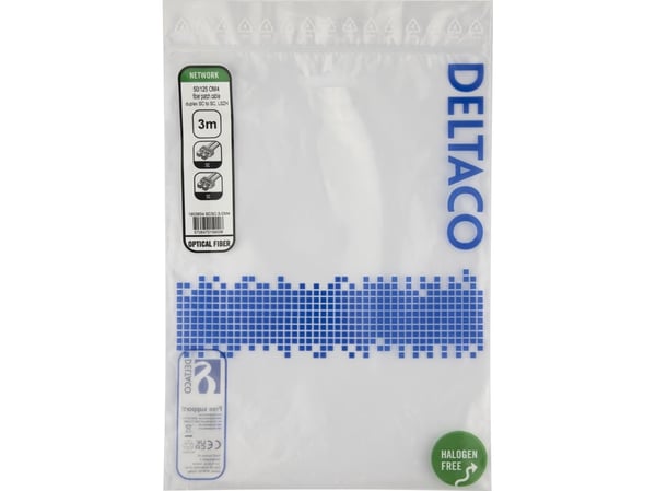 DELTACO - Koblingskabel - SC flermodus (hann) til SC flermodus (hann) - 3 m - 3 m - fiberoptisk - dupleks - G.657.A2/OM4 - halogenfri - rosa