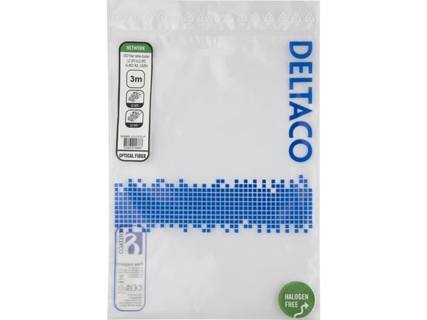 DELTACO - Koblingskabel - LC/UPC (hann) til LC/APC (hann) - 3 m - 3 m - fiberoptisk - dupleks - OS2 - halogenfri, toretnings - gul